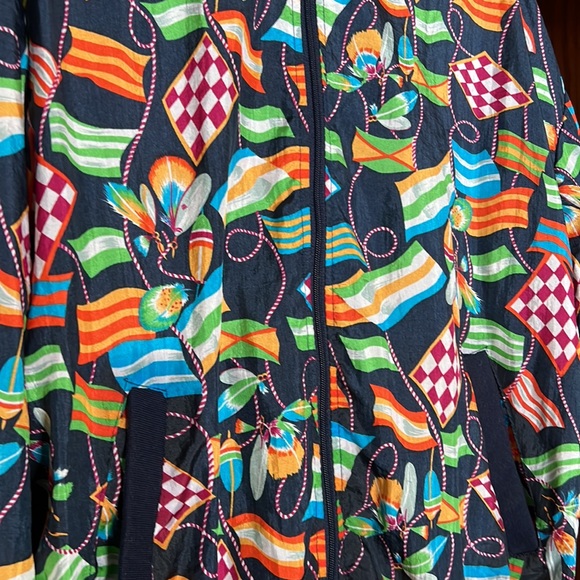 Vintage Adolfo sport Nautical-theme Bomber jacket Sz M - Picture 3 of 5